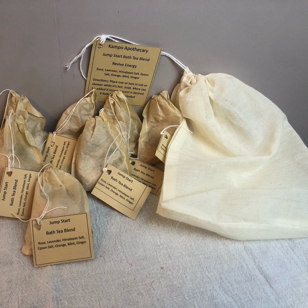 KAMPO APOTHECARY: JUMPSTART Bath tea blend, 8 Bath teas K.A.#1